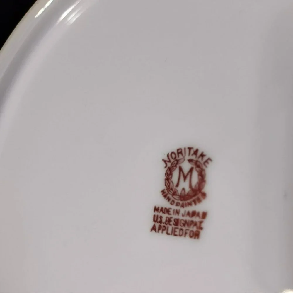Antique Noritake Serving Bowl Dish 42200 Gold Trim Floral 10